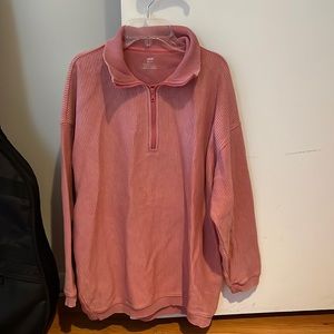 aerie 1/4 zip oversized sweatshirt